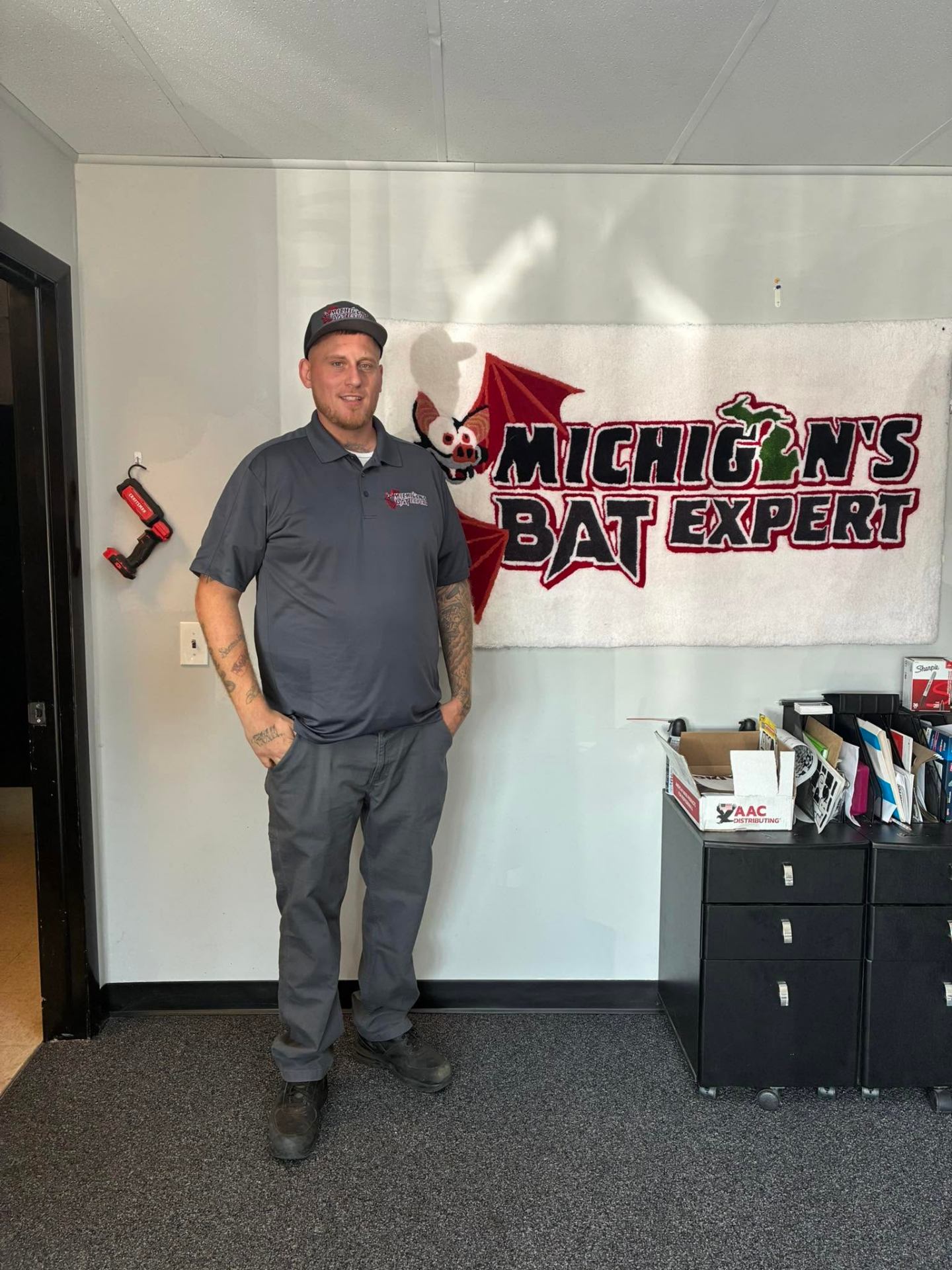 Samuel Sullivan at the Michigan's Bat Expert office